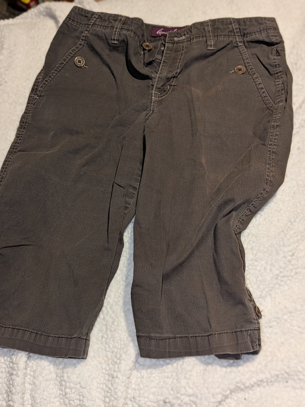 Gloria Vanderbilt Brown Cropped Pants with Purple Tags